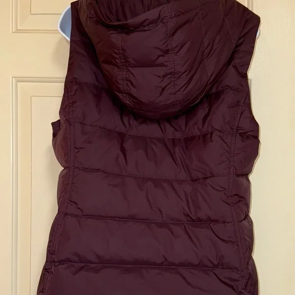 Eileen Fisher Plum/Eggplant Hooded Puffer Vest - Picture 3 of 9